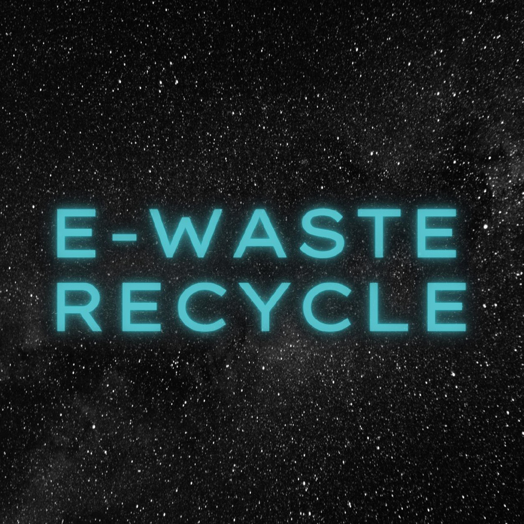 Stars with the words E-WASTE RECYLE